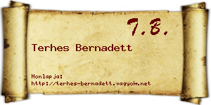 Terhes Bernadett névjegykártya