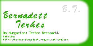 bernadett terhes business card